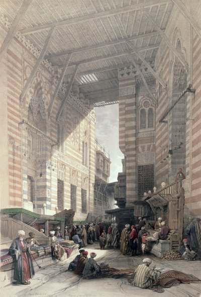 Bazaar of the Silk Merchants, Cairo, from Egypt and Nubia, Vol.3 by David Roberts
